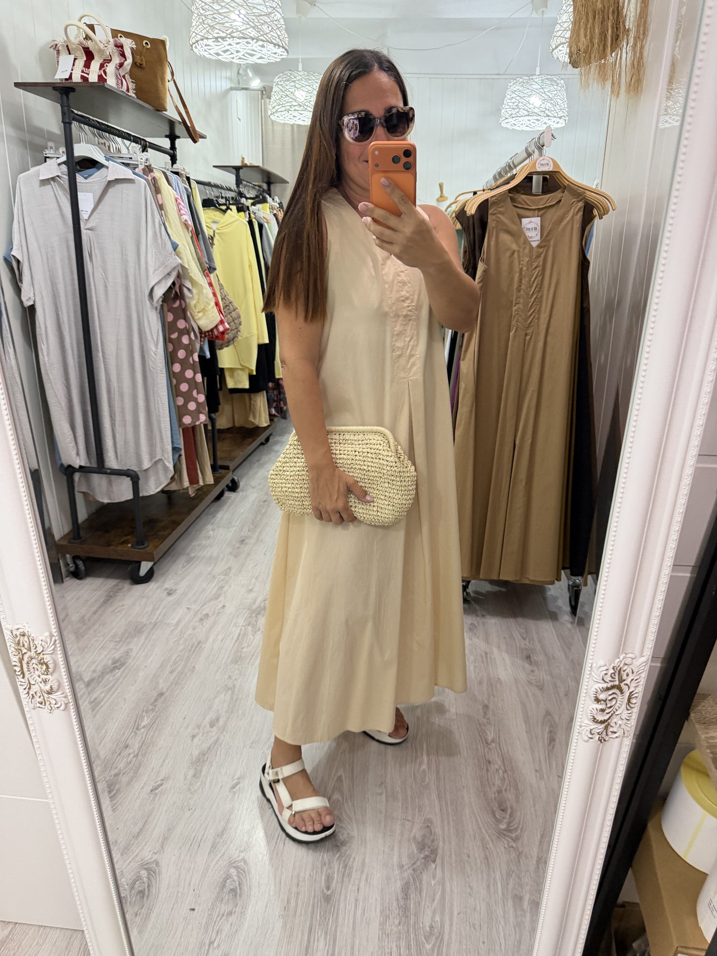 Vestido Greta crudo
