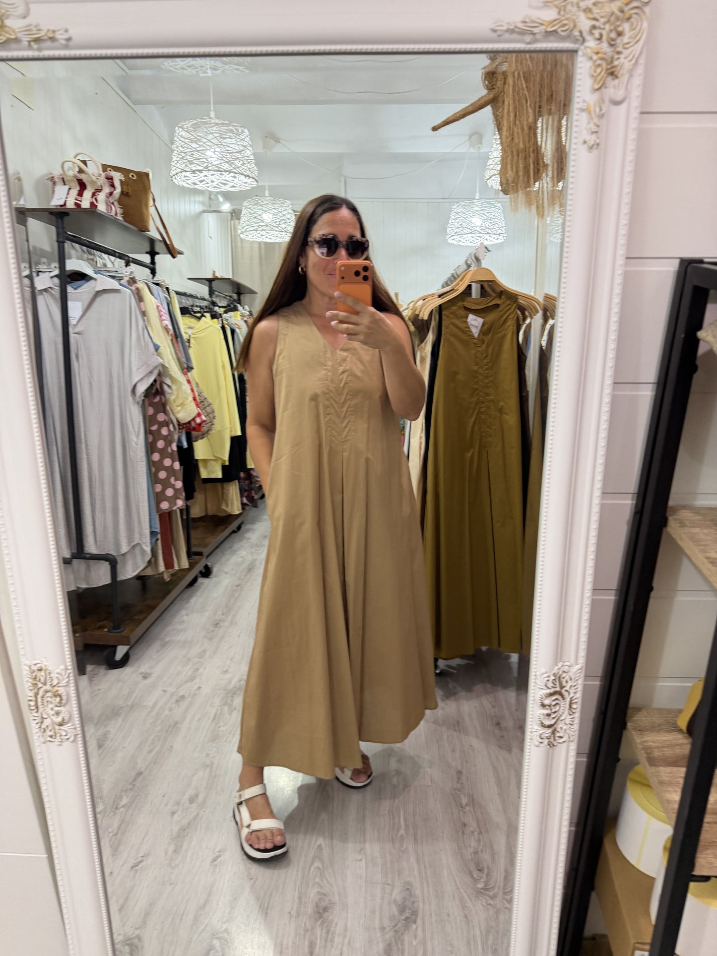 Vestido Greta beige