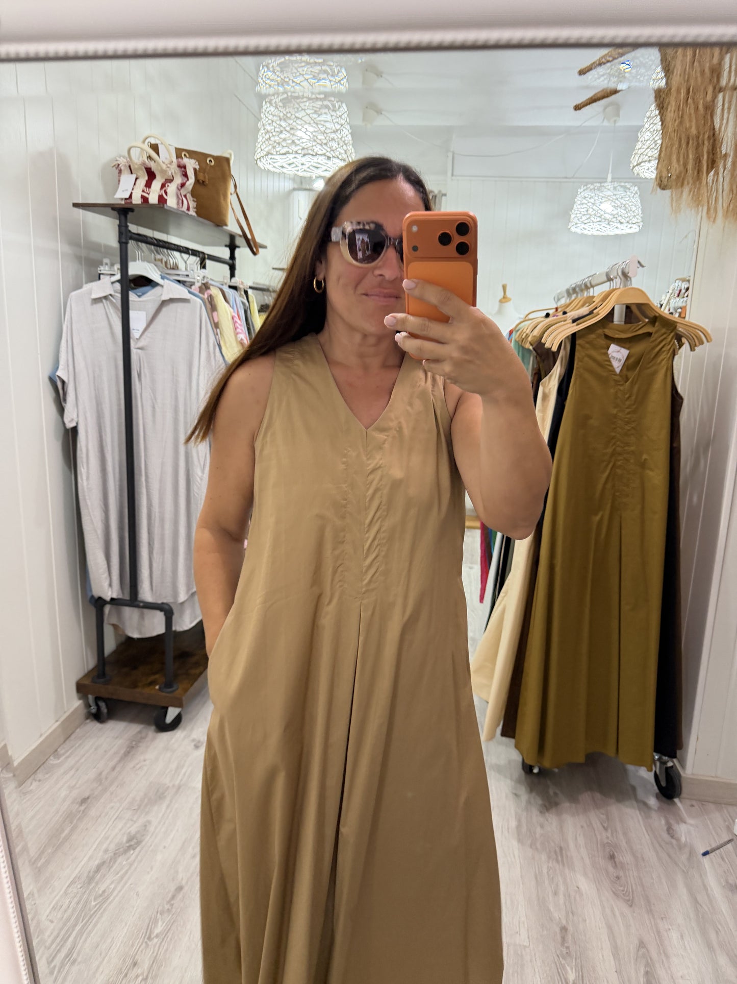 Vestido Greta beige