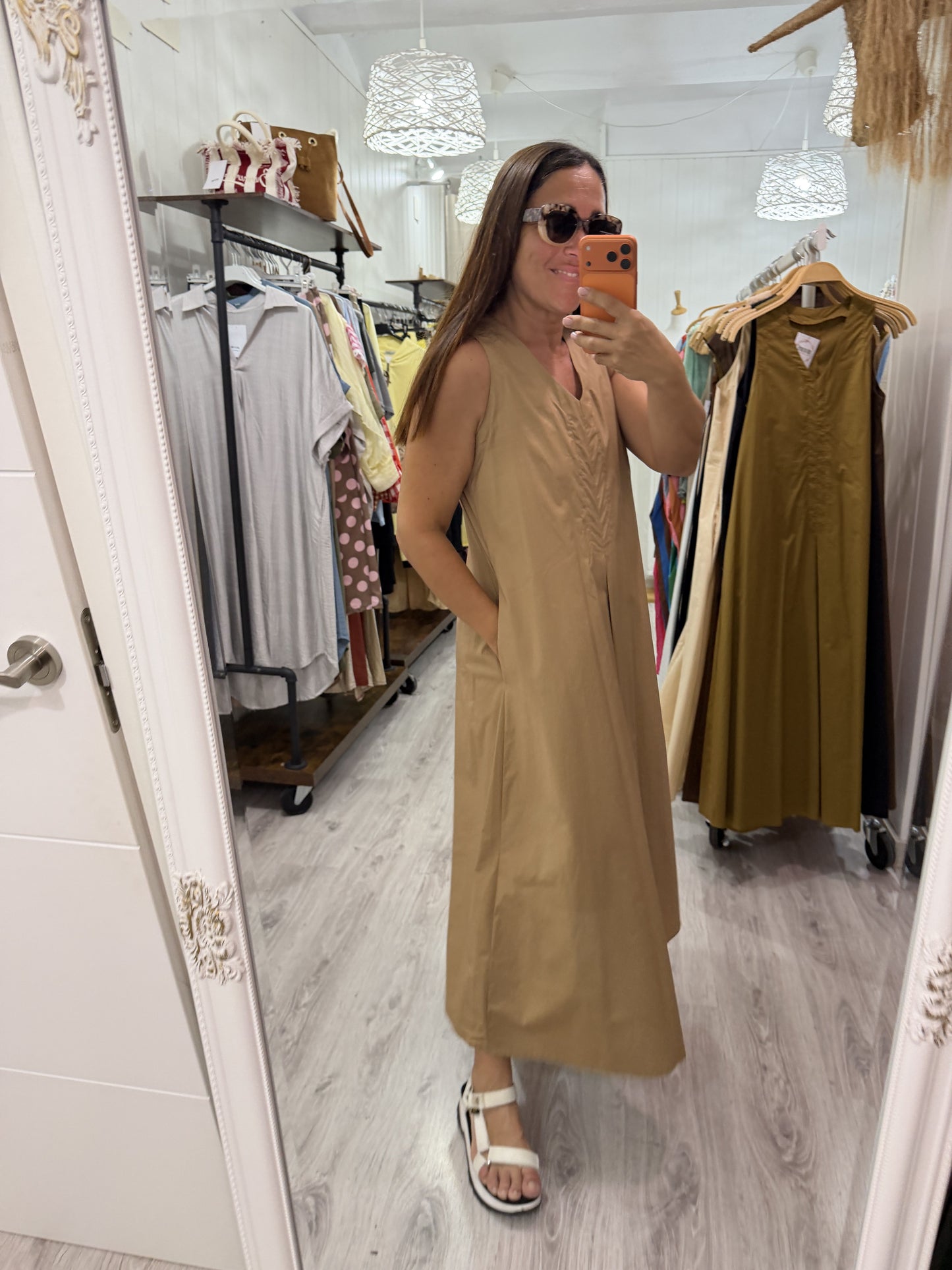 Vestido Greta beige