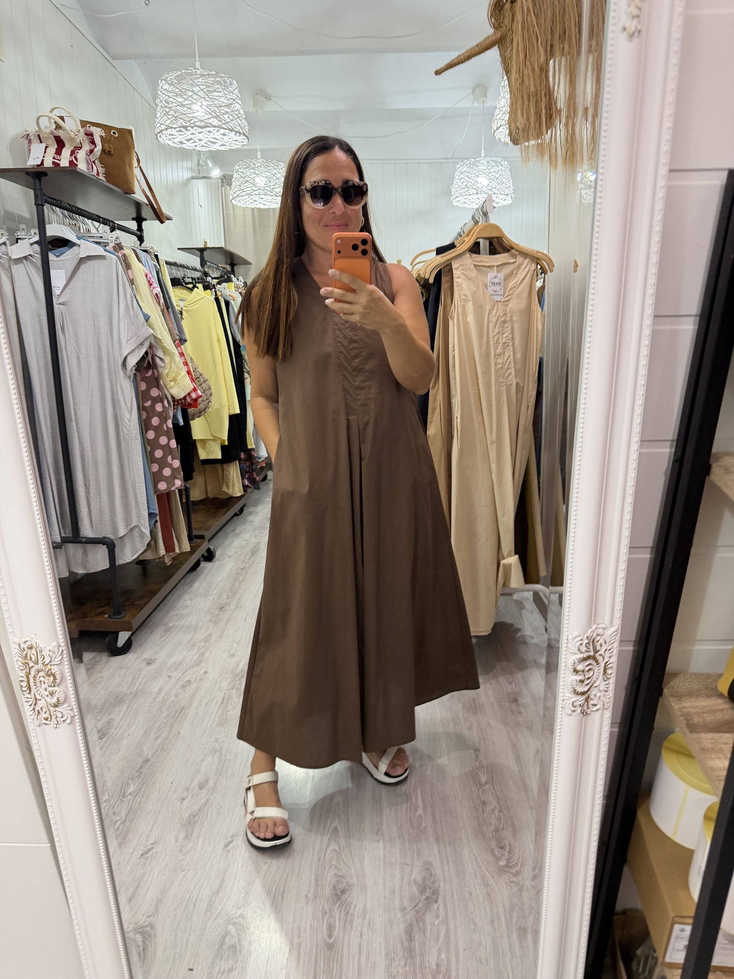 Vestido Greta camel