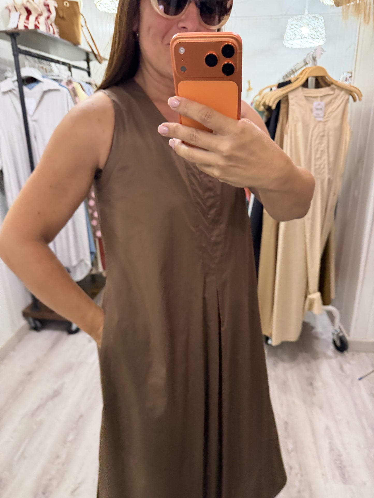 Vestido Greta camel
