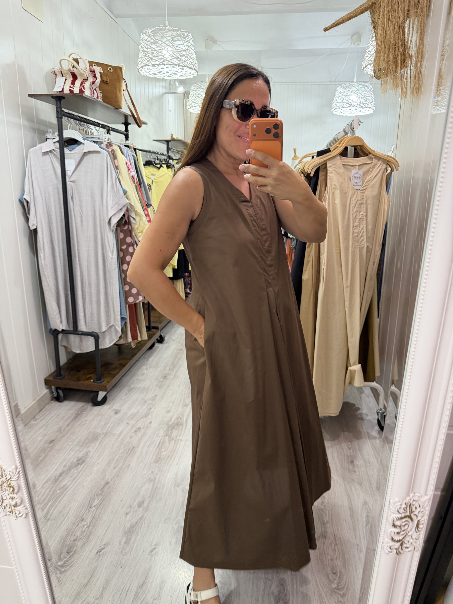 Vestido Greta camel