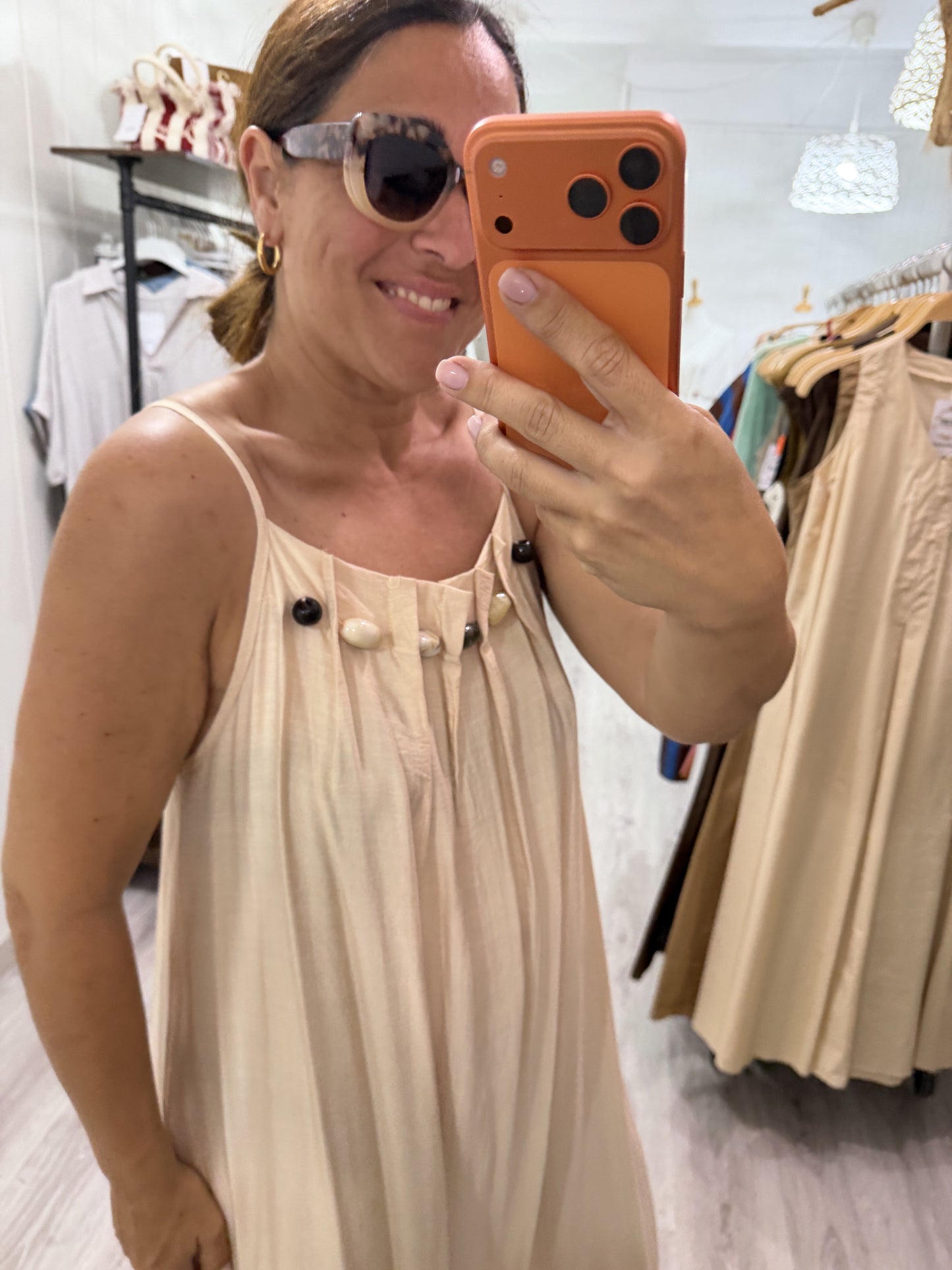 Vestido Stones beige