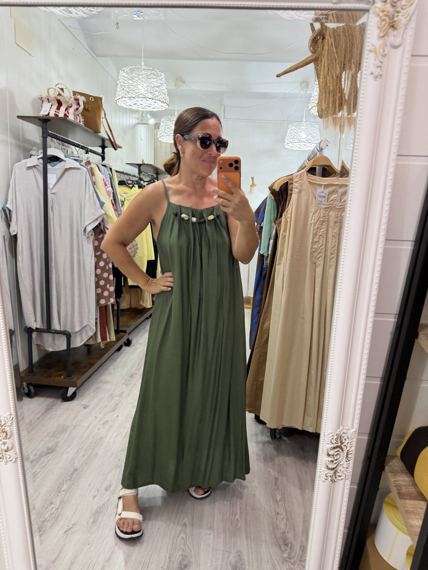 Vestido Stones kaki