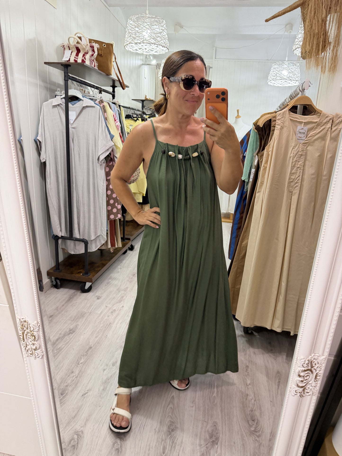 Vestido Stones kaki