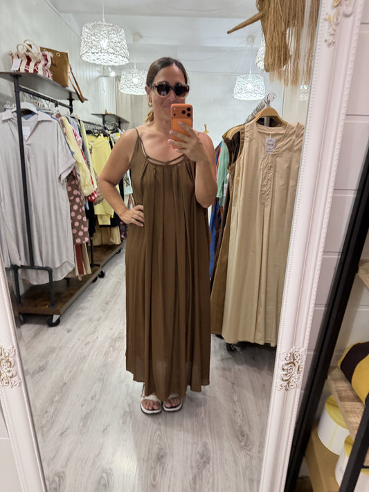 Vestido Escote chocolate