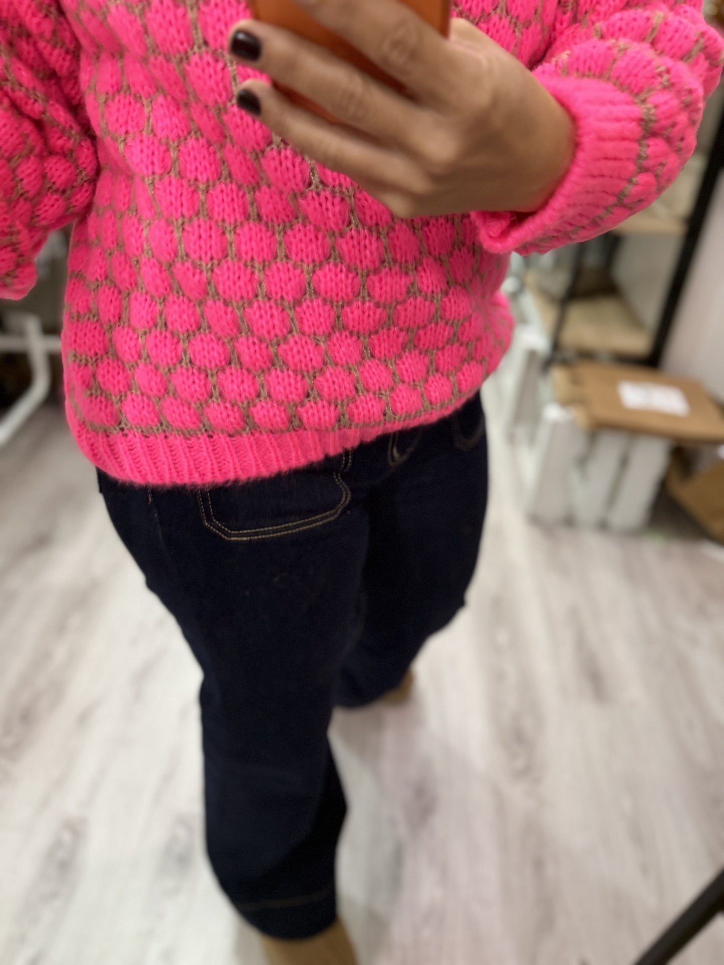 Jersei Bee fucsia y taupe