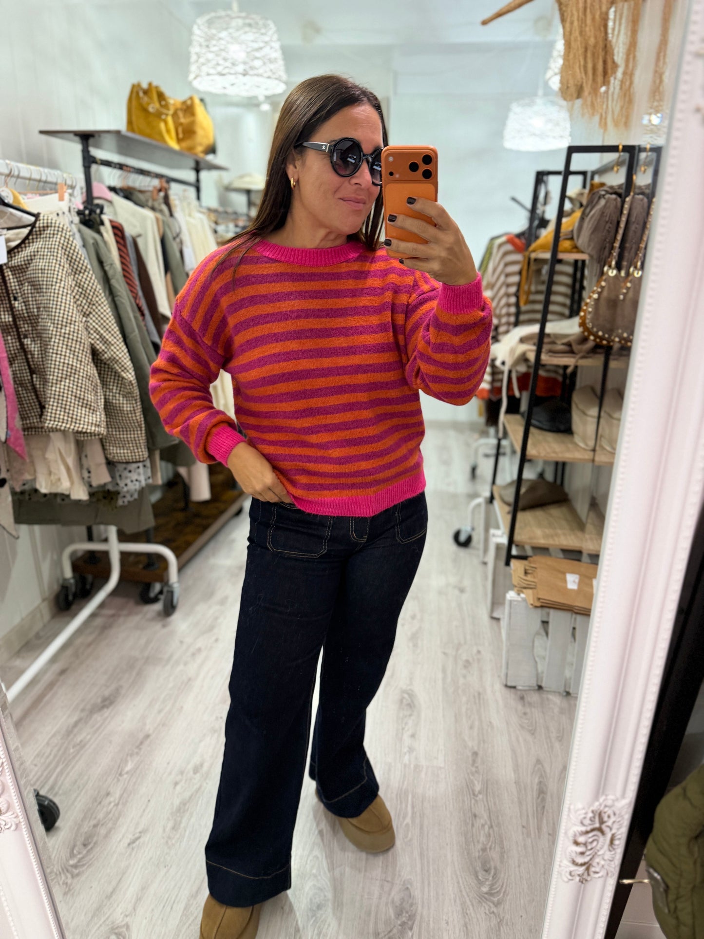 Jersei Candela fucsia y naranja