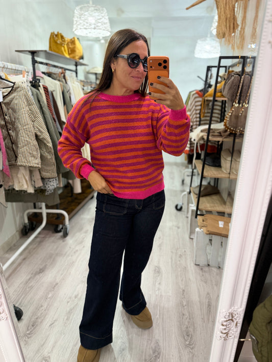 Jersei Candela fucsia y naranja