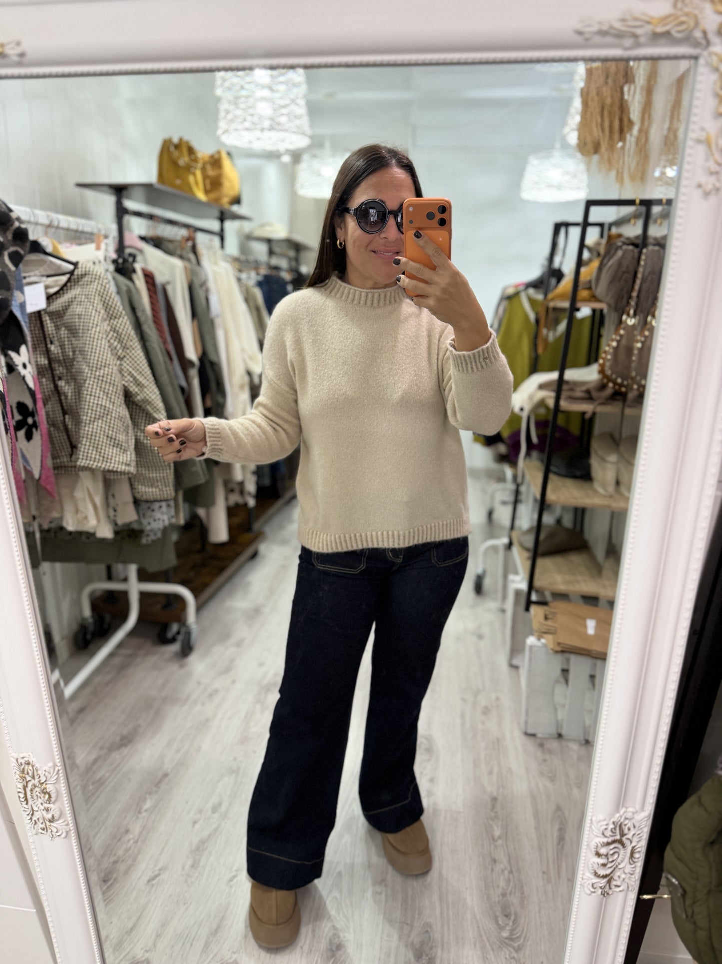 Jersei festón marfil