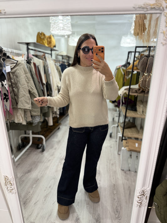 Jersei festón marfil