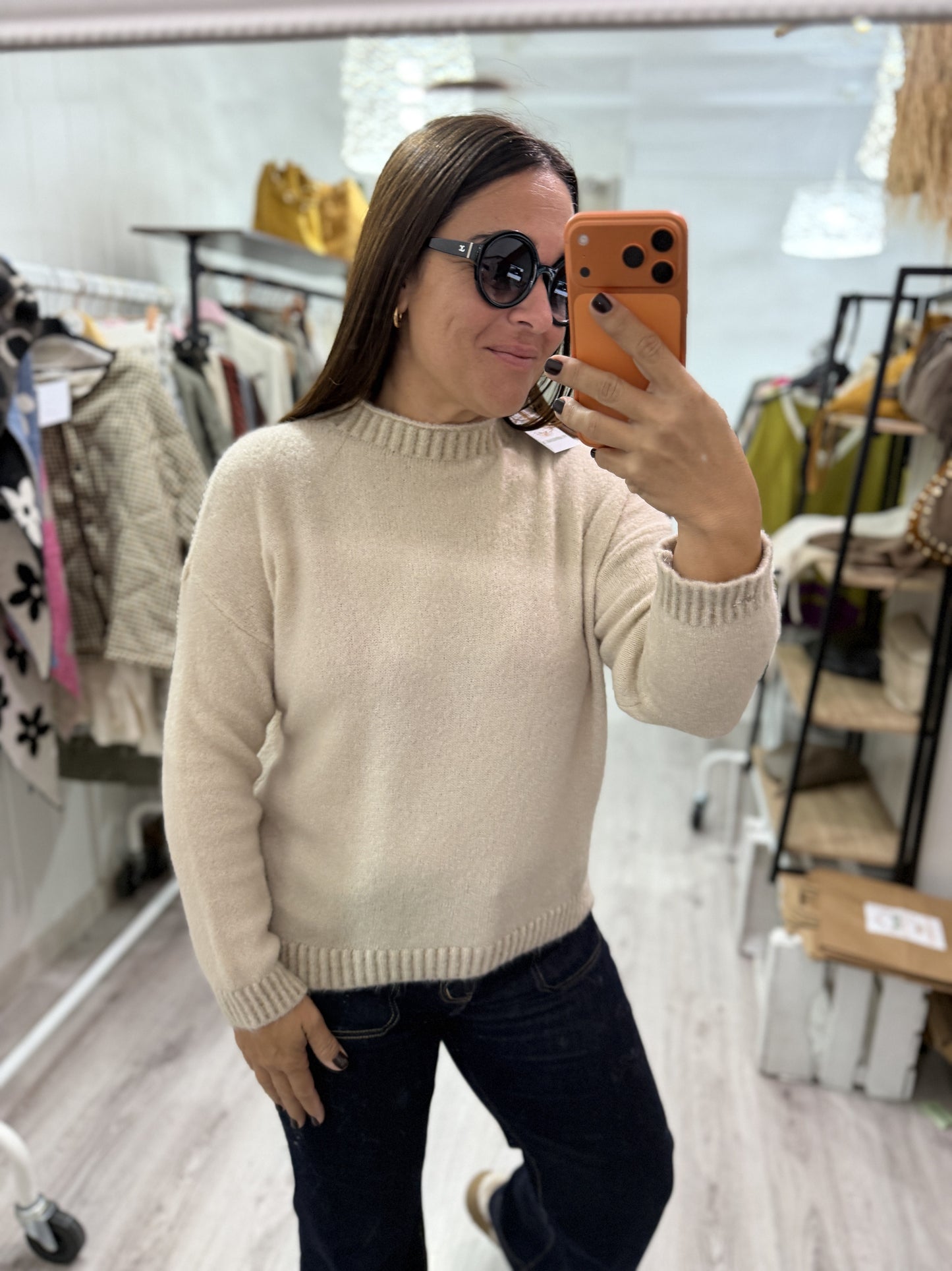 Jersei festón marfil