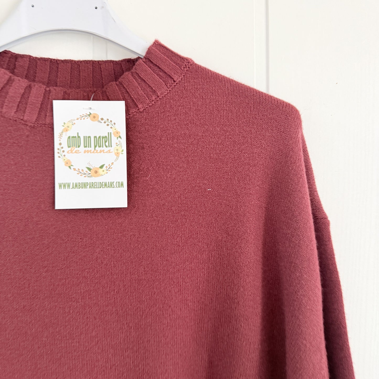 Jersei Mar manga corta burdeos