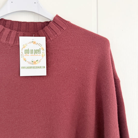 Jersei Mar manga corta burdeos