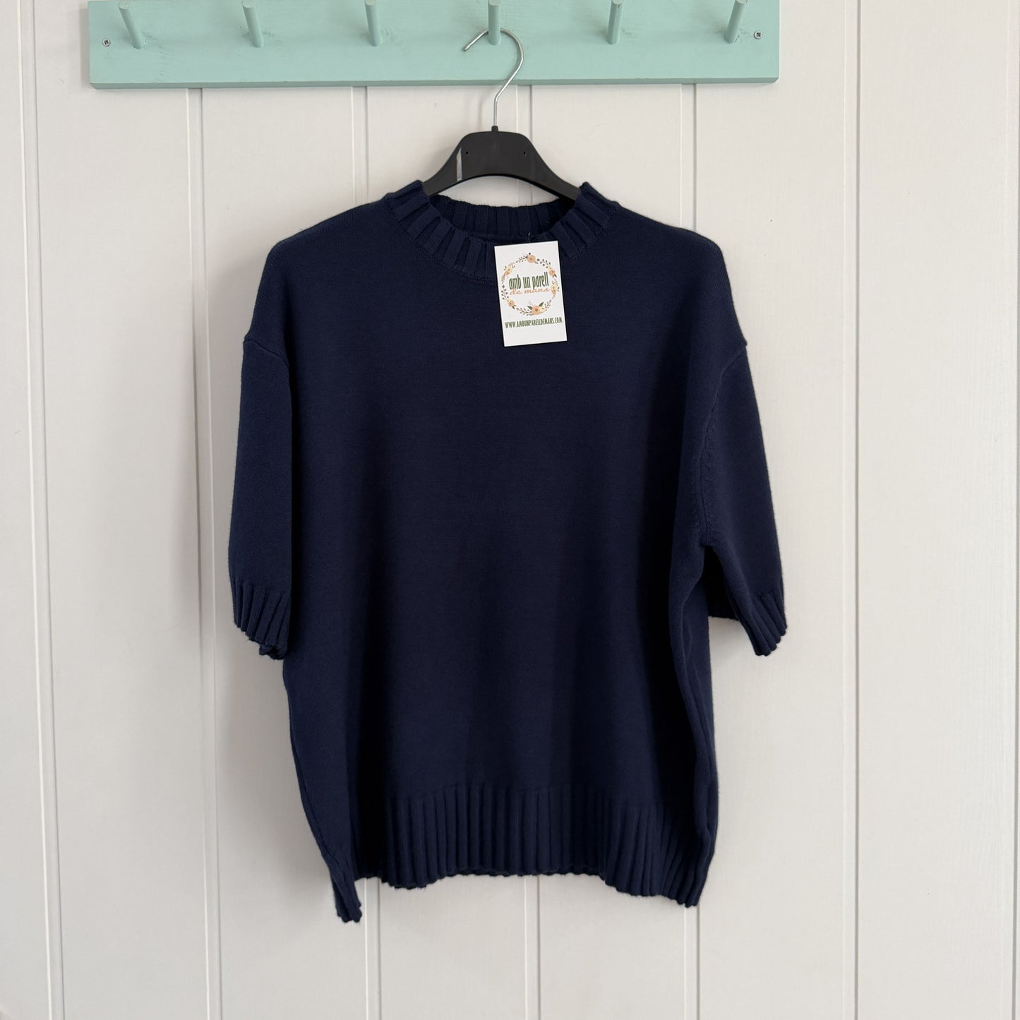 Jersei Mar manga corta marino