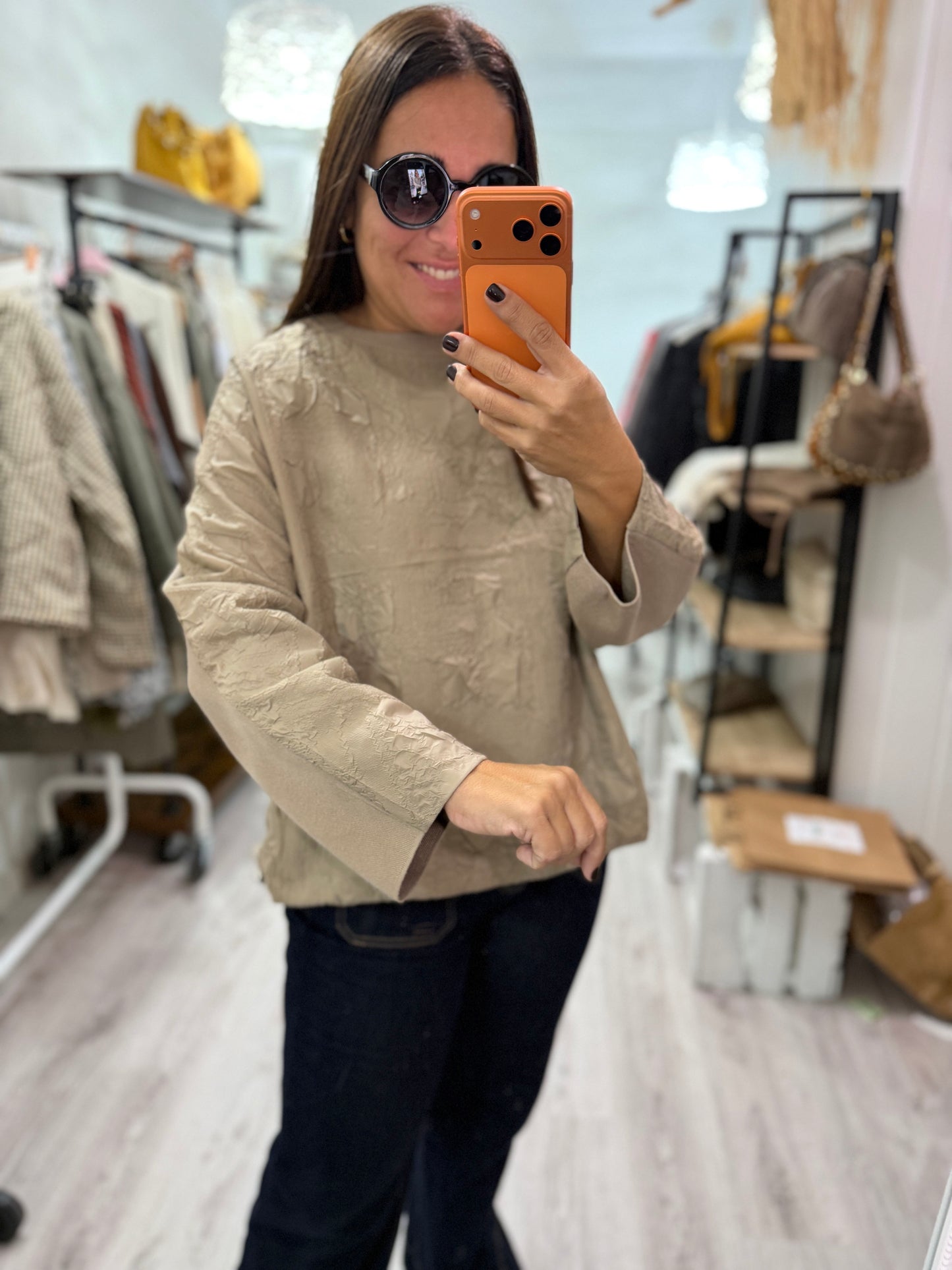 Jersei Textura beige