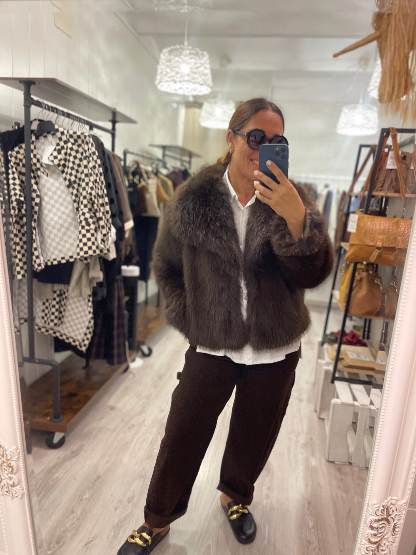 Pantalón Barrel jeans Animal Print