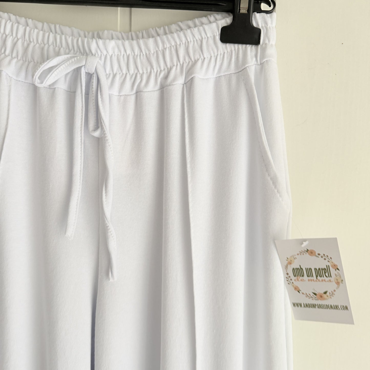 Pantalón Jogger costuras blanco