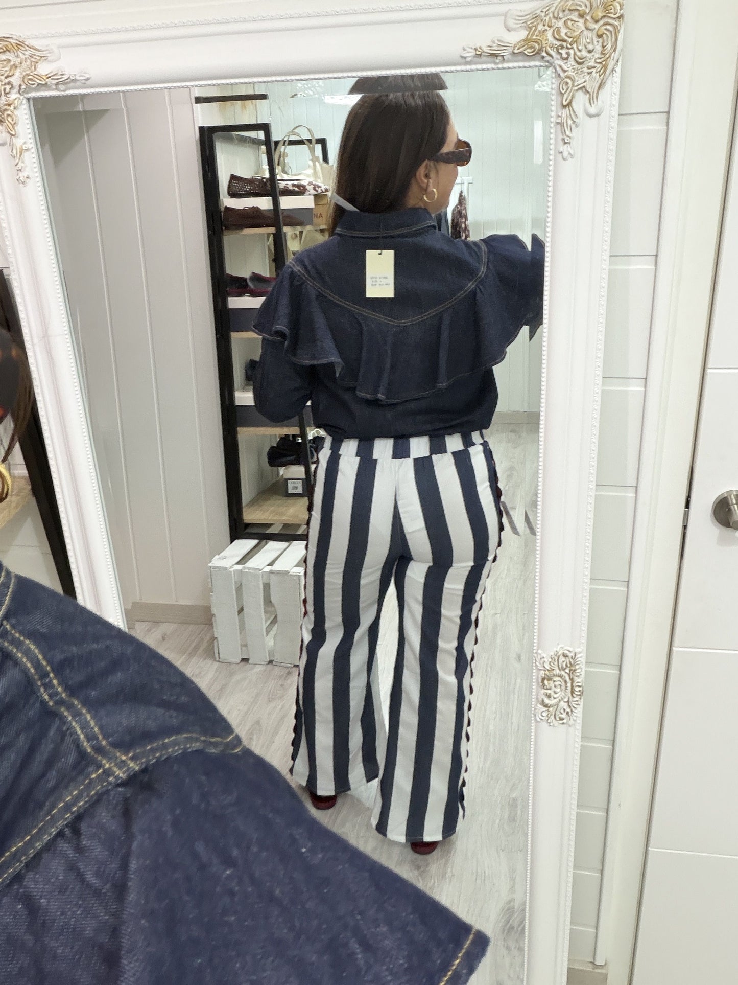 Pantalón Rayas Maca marino