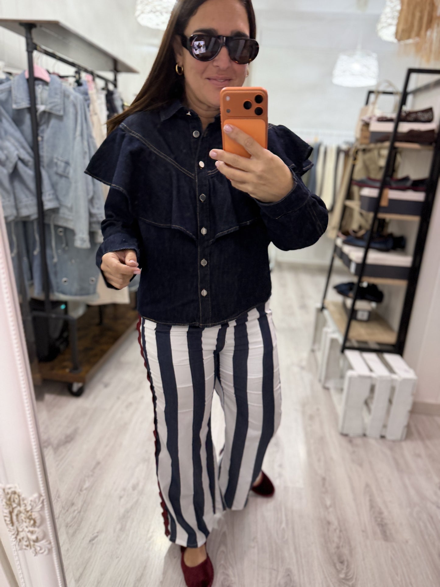 Pantalón Rayas Maca marino