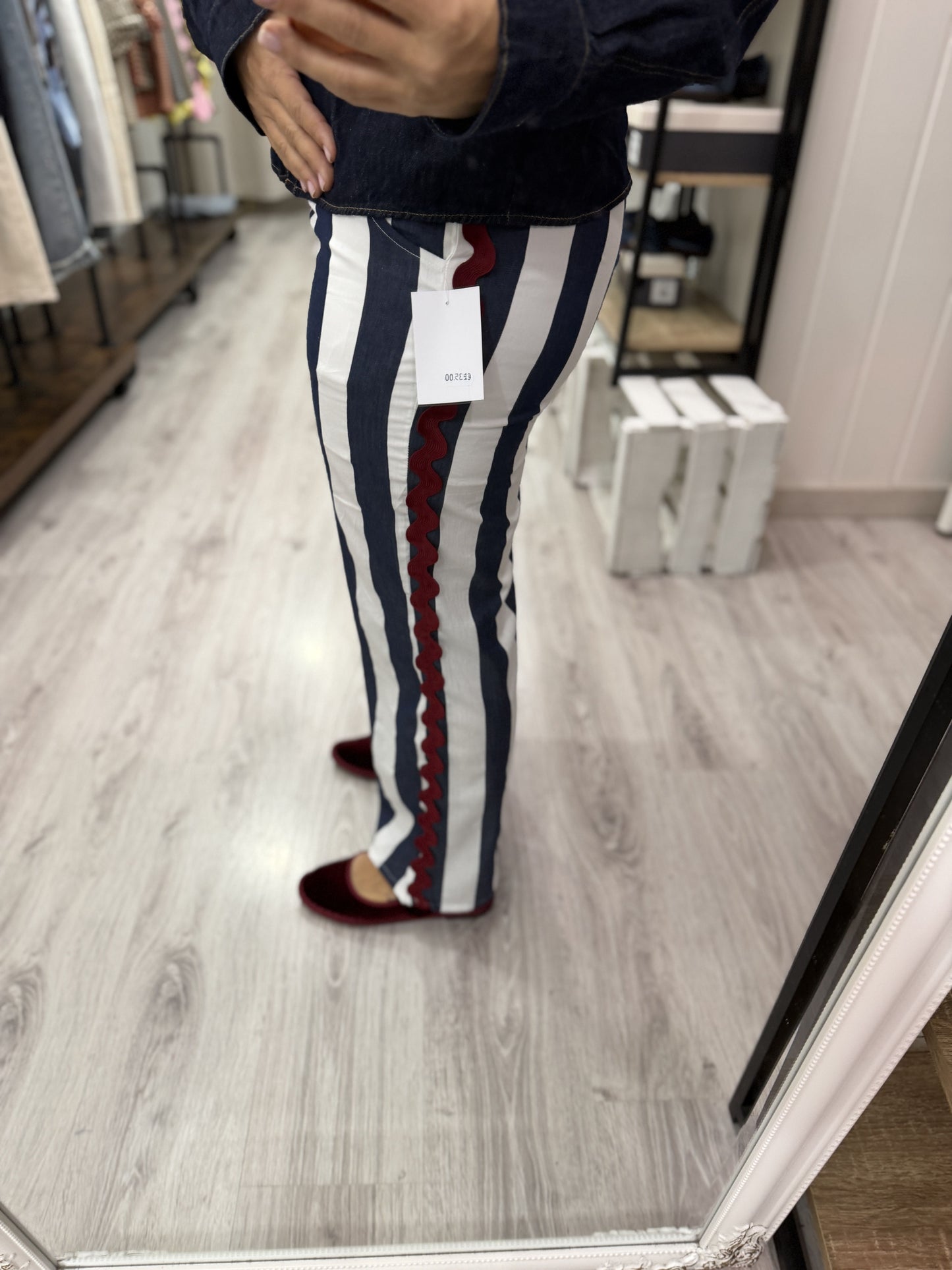 Pantalón Rayas Maca marino