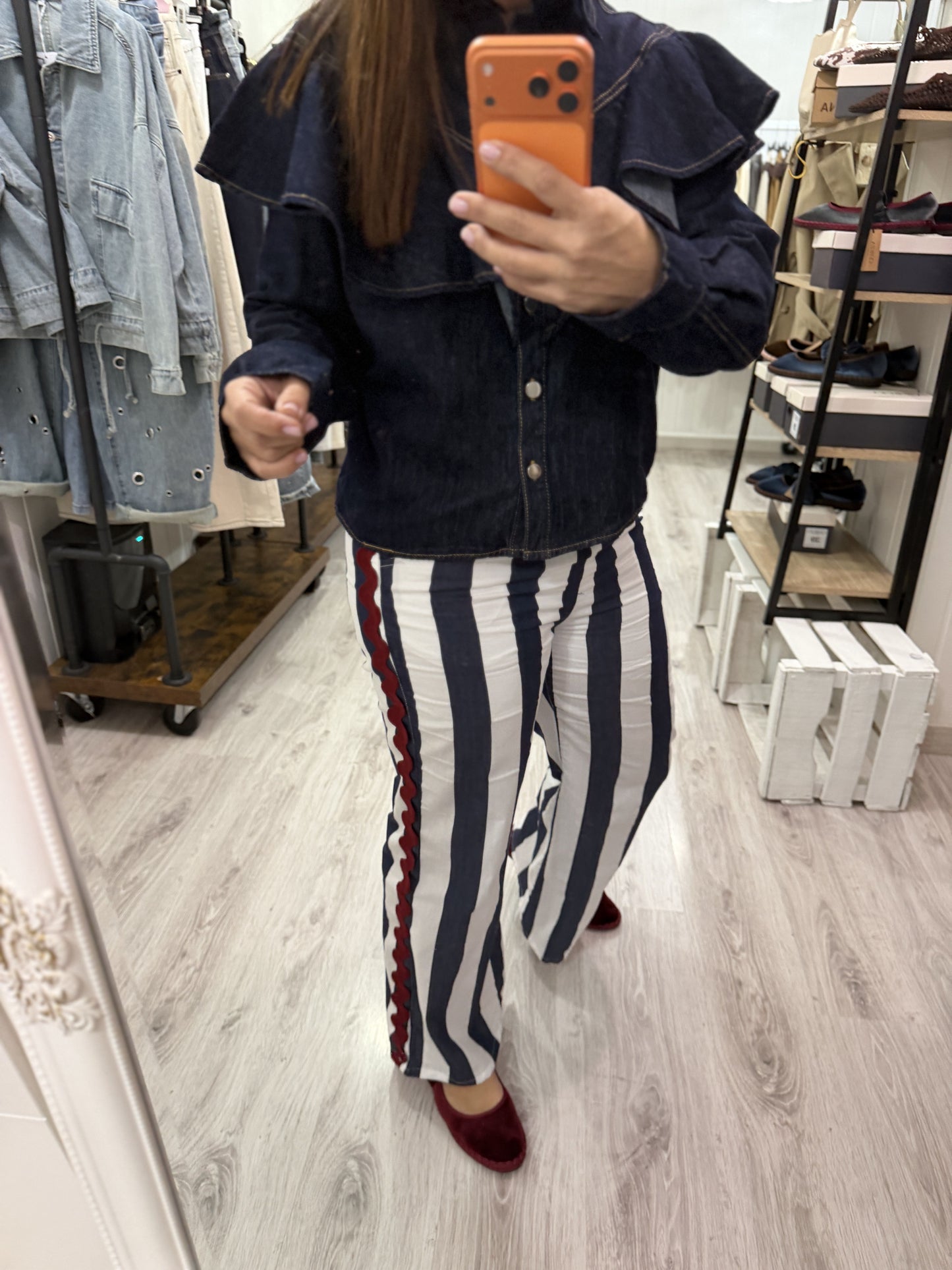 Pantalón Rayas Maca marino