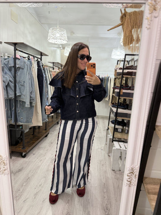 Pantalón Rayas Maca marino