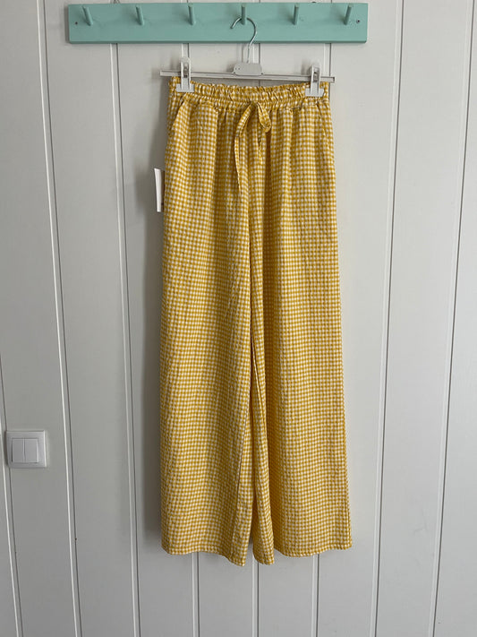 Pantalón Vichy mostaza
