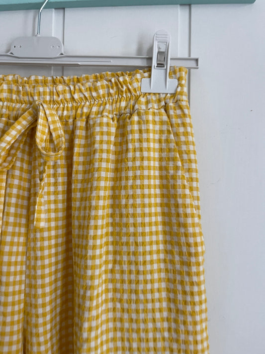 Pantalón Vichy mostaza
