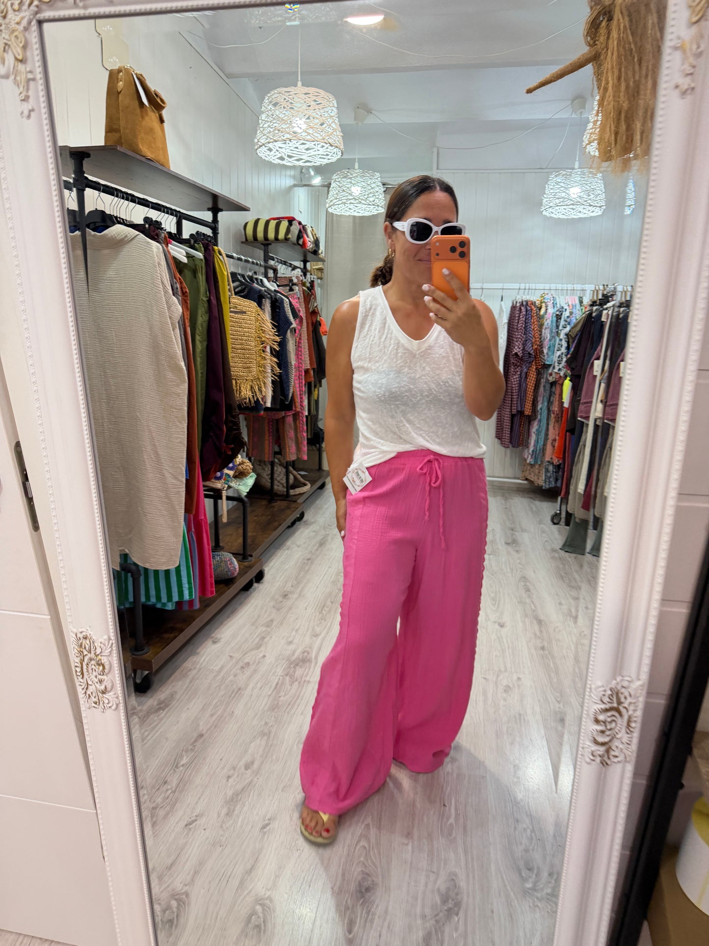 Camiseta Boho tirantes blanco