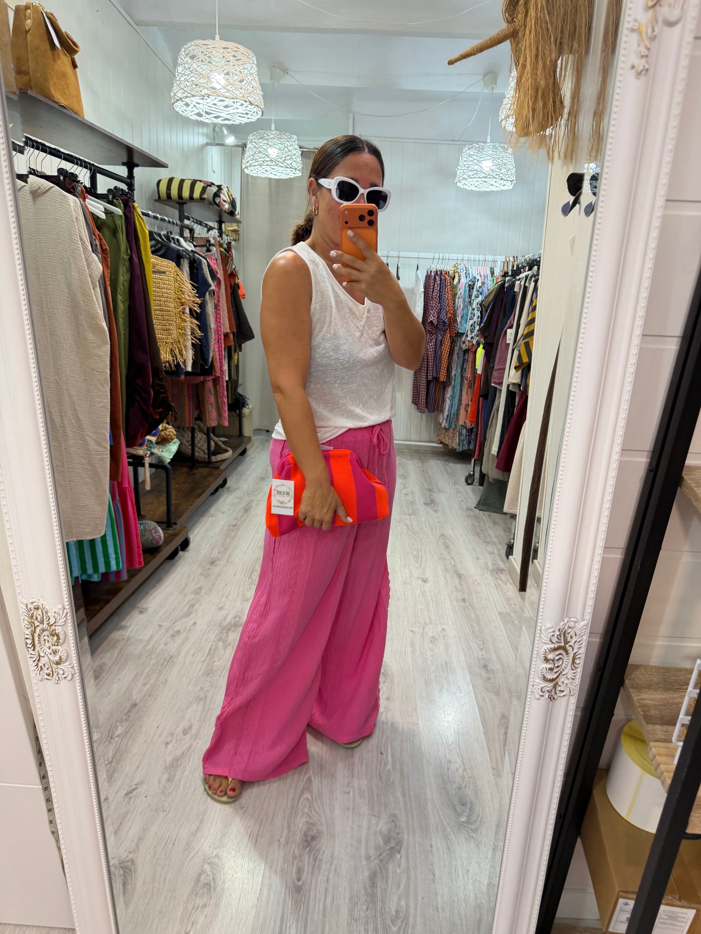 Camiseta Boho tirantes blanco
