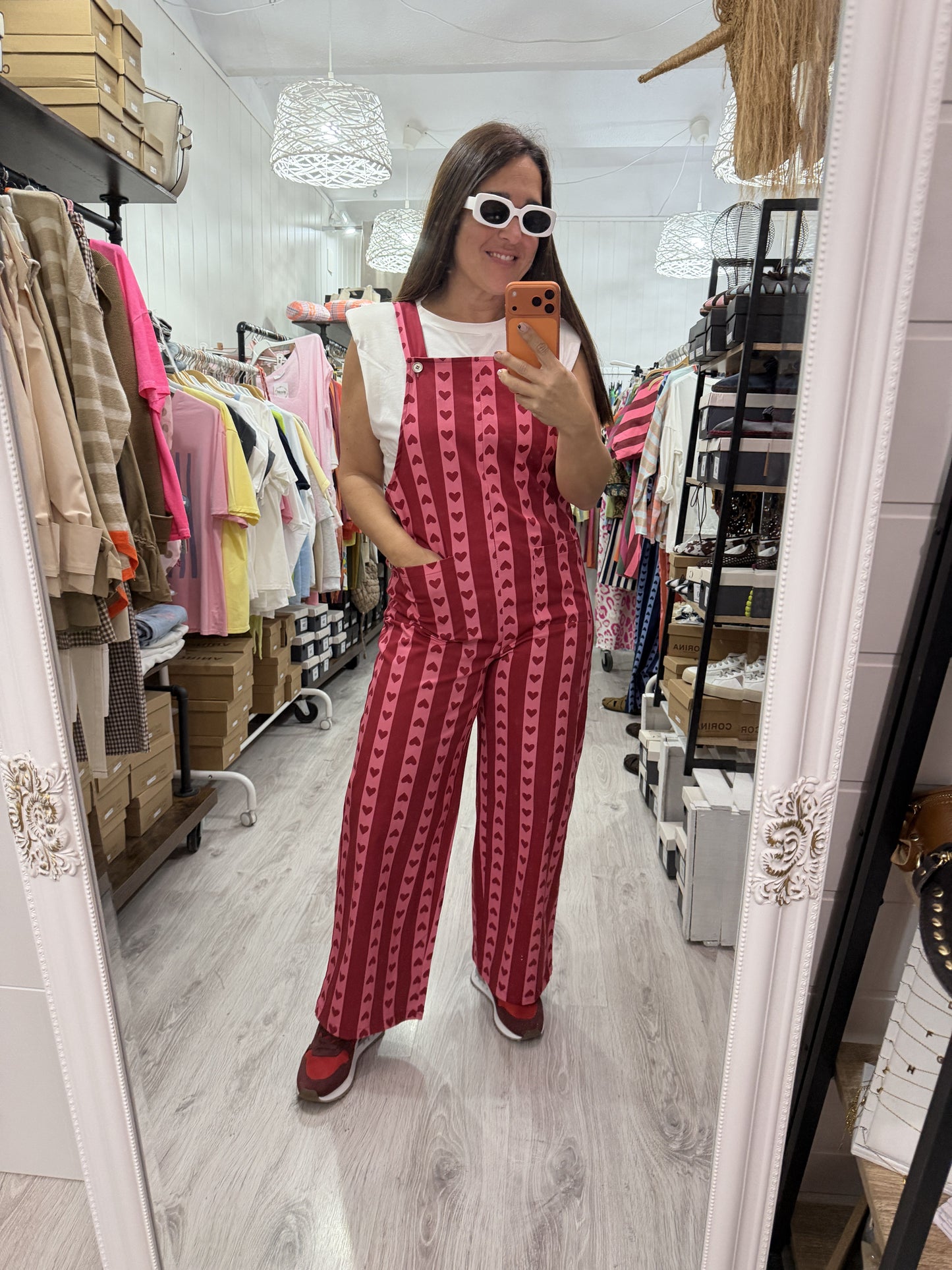 Peto Cuore rojo y fucsia