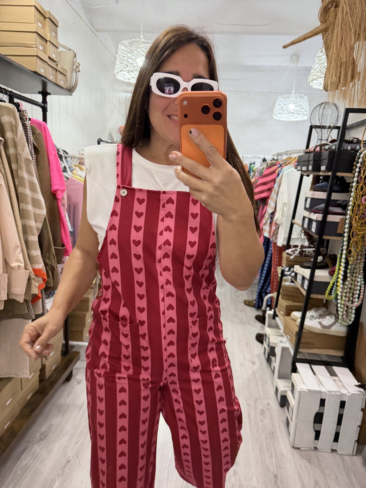 Peto Cuore rojo y fucsia