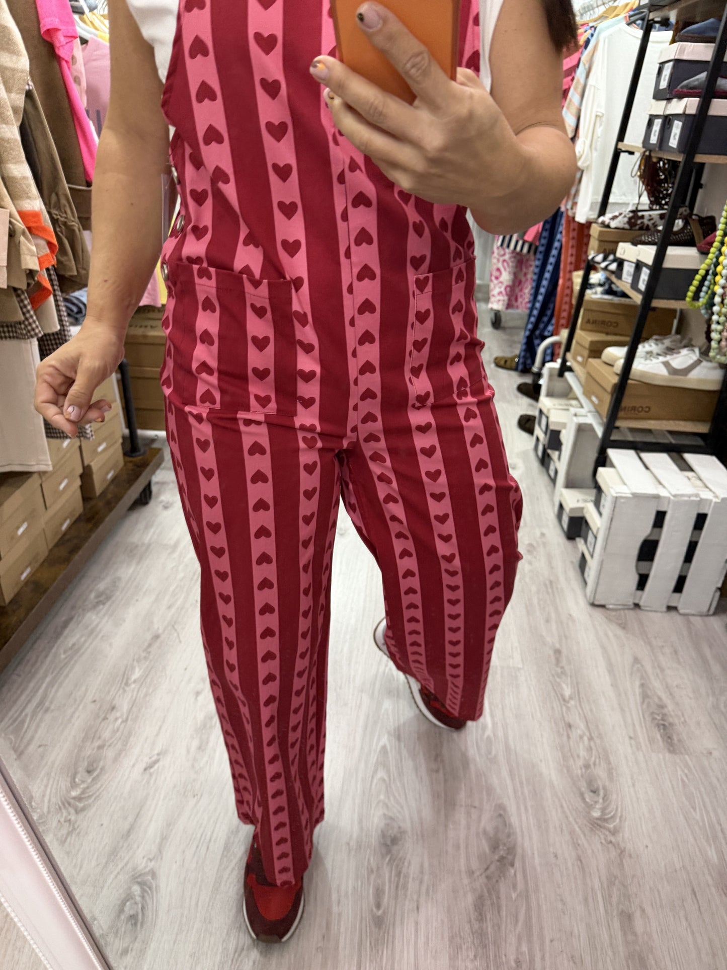 Peto Cuore rojo y fucsia