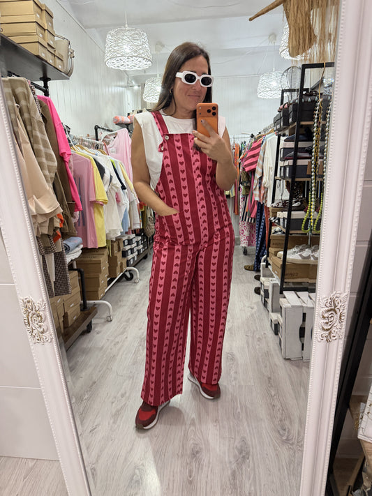 Peto Cuore rojo y fucsia