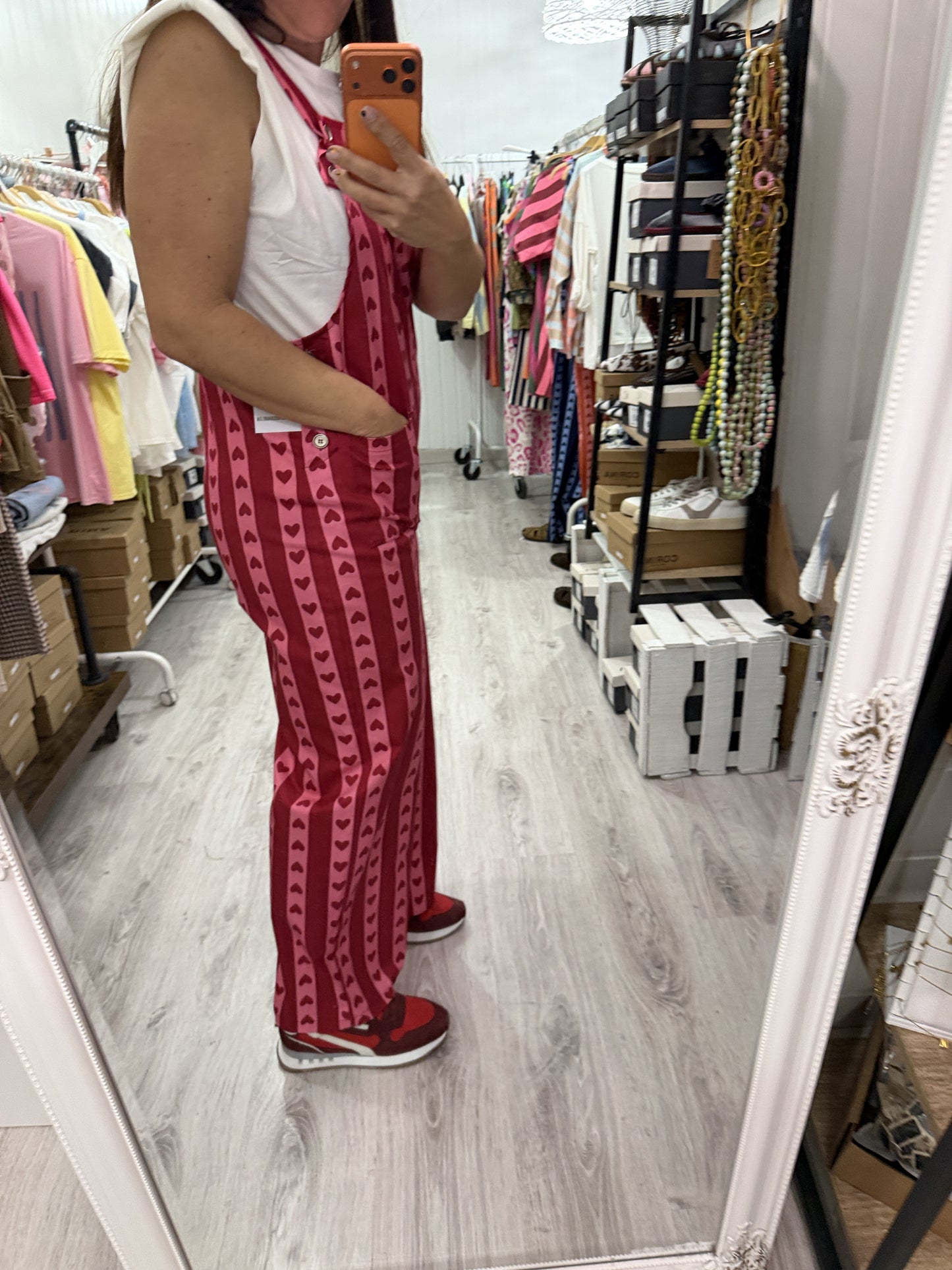 Peto Cuore rojo y fucsia