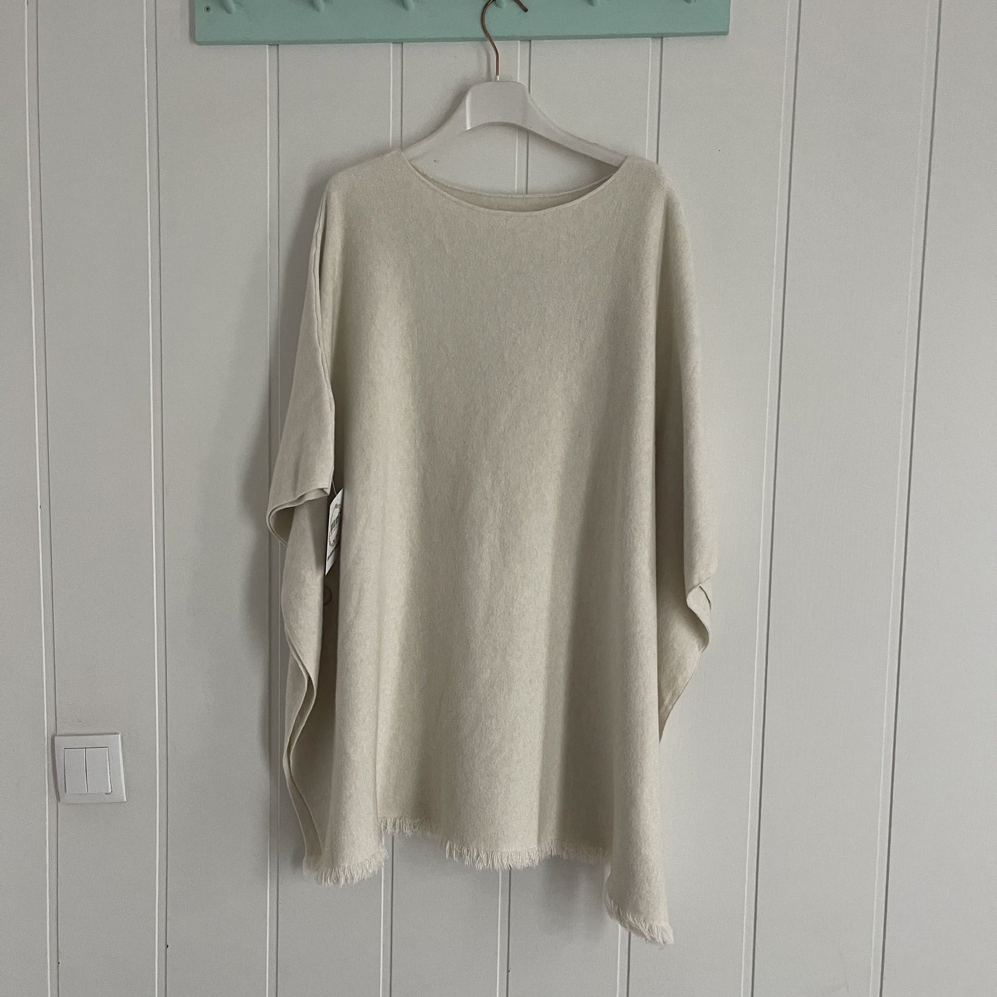 Poncho Fleco beige