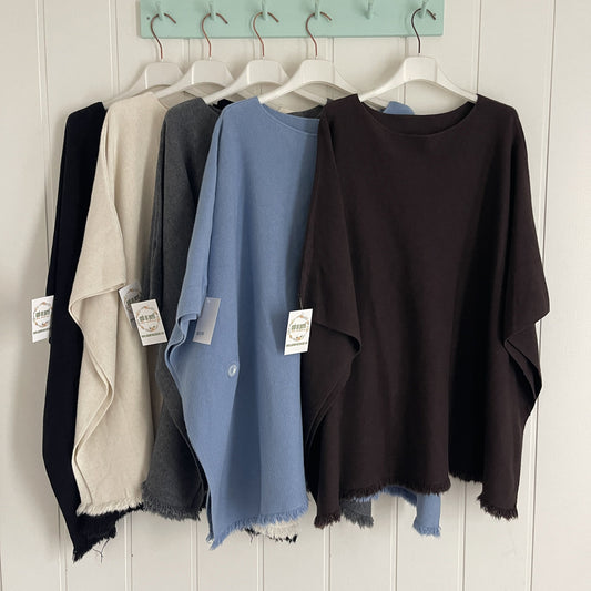 Poncho Fleco beige