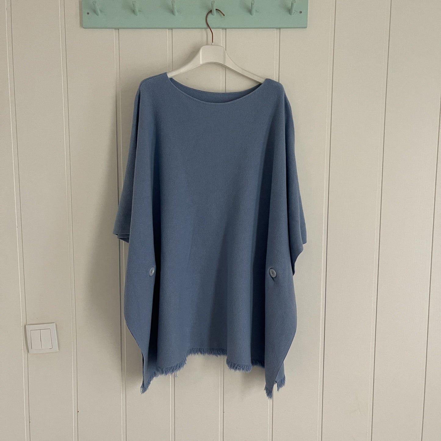 Poncho Fleco azul