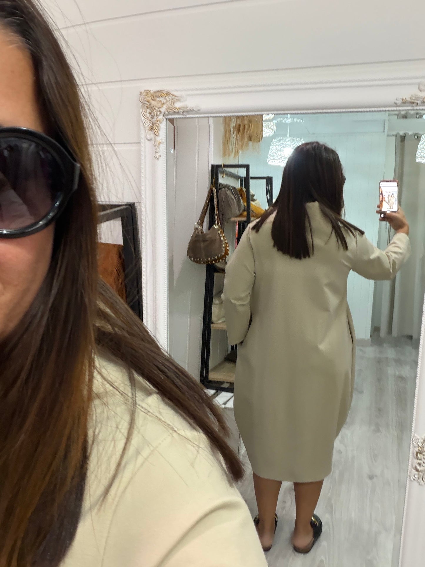 Vestido Jasone punto roma beige