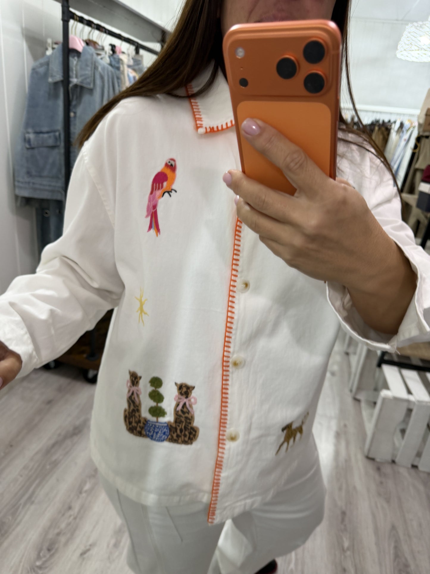 Sobrecamisa Rio jeans blanco