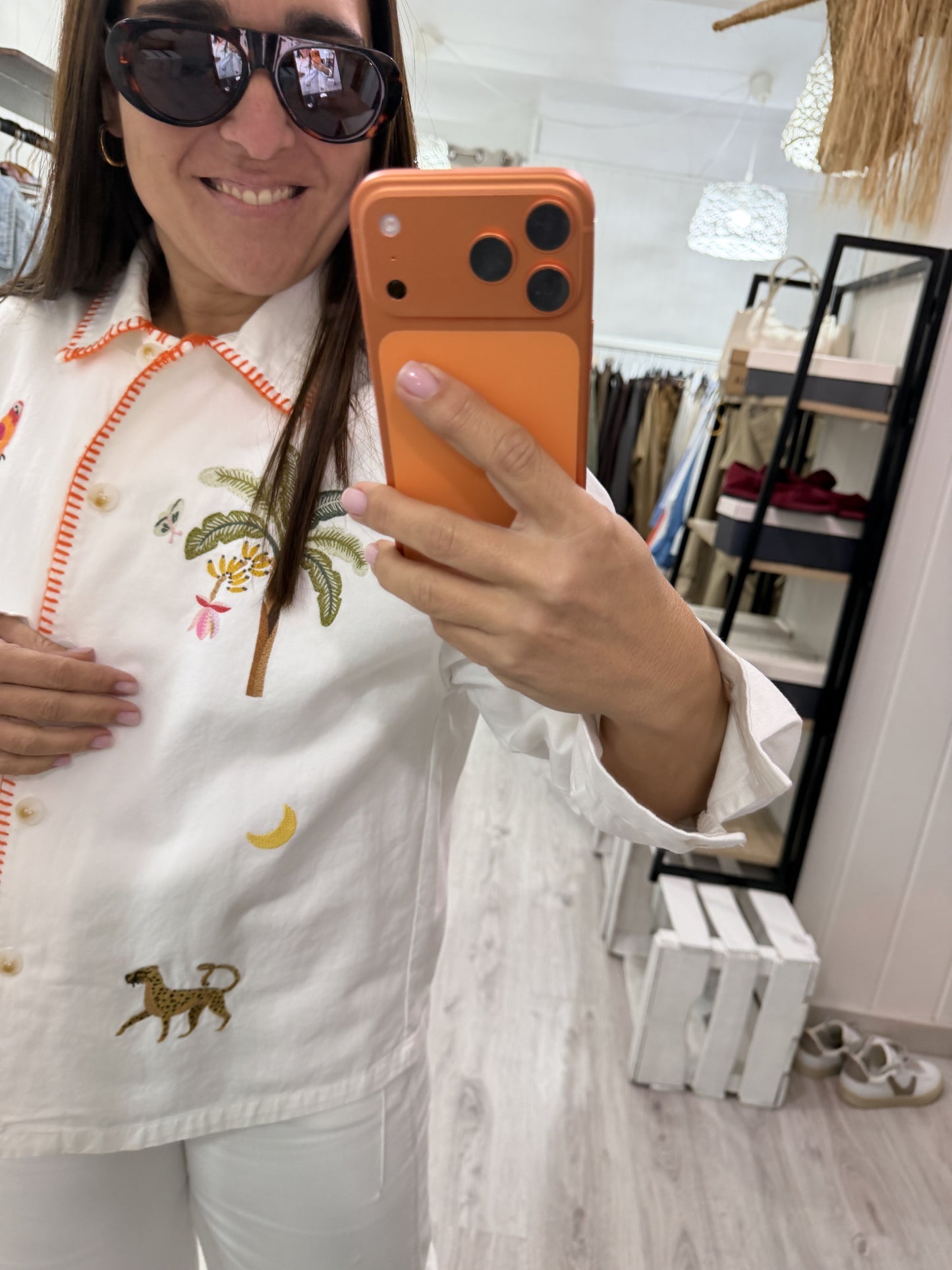 Sobrecamisa Rio jeans blanco