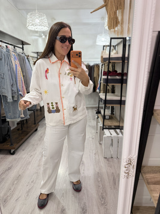 Sobrecamisa Rio jeans blanco