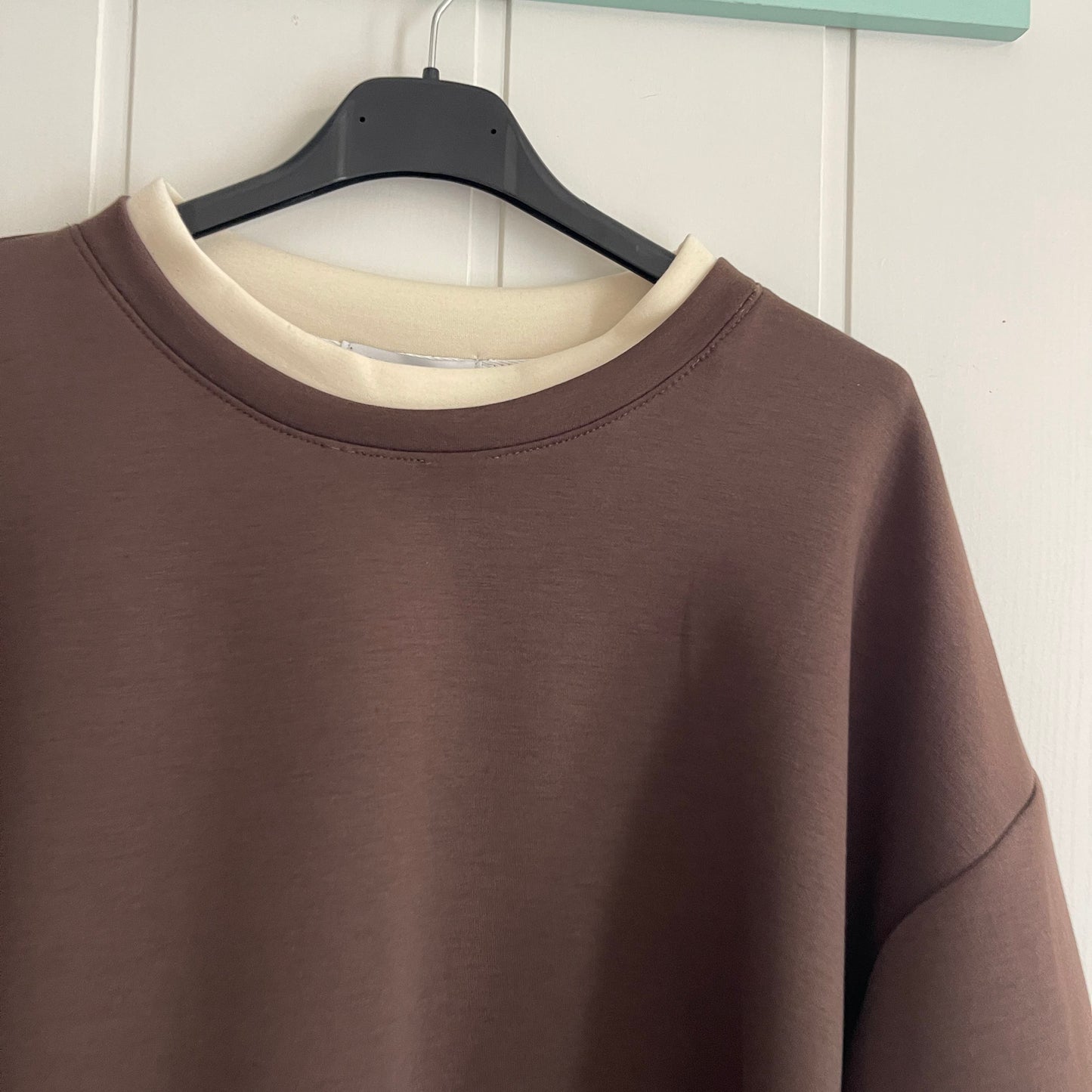 Sudadera Anna punto roma chocolate