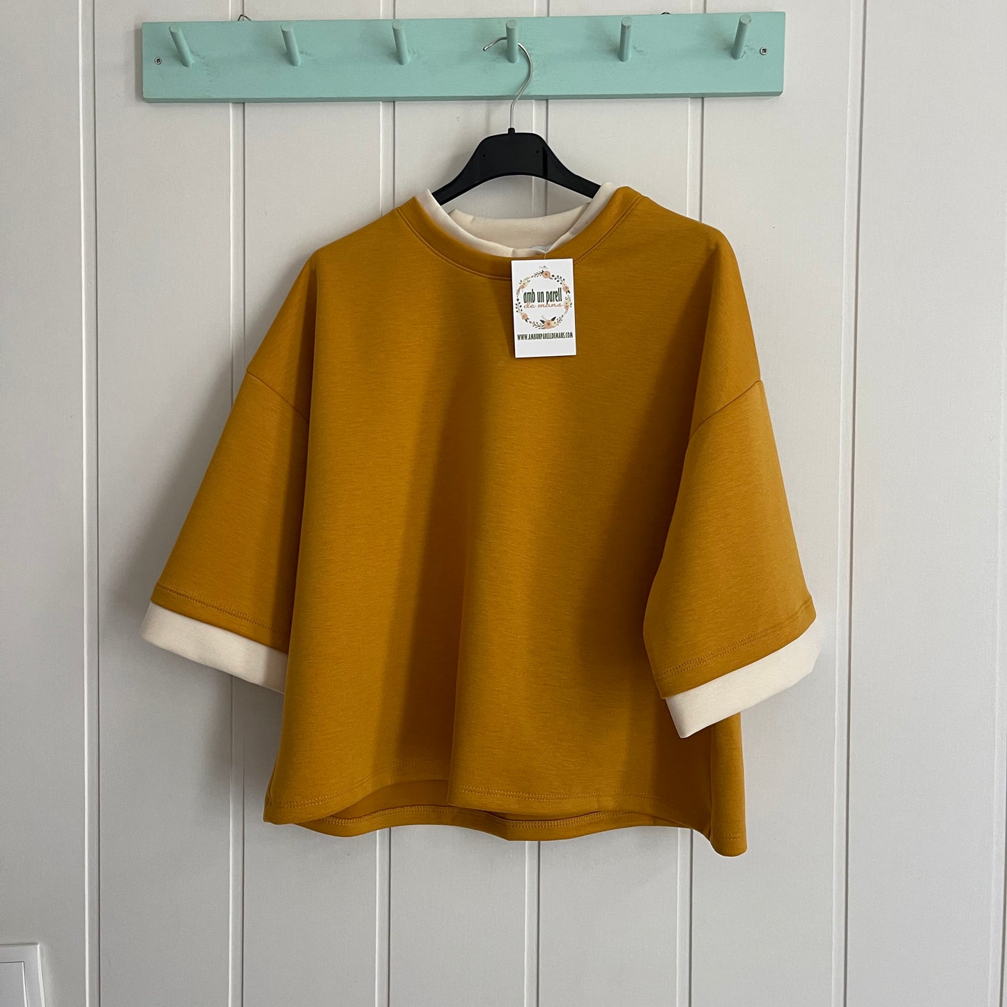 Sudadera Anna punto roma mostaza