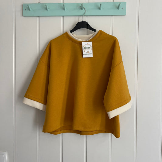 Sudadera Anna punto roma mostaza