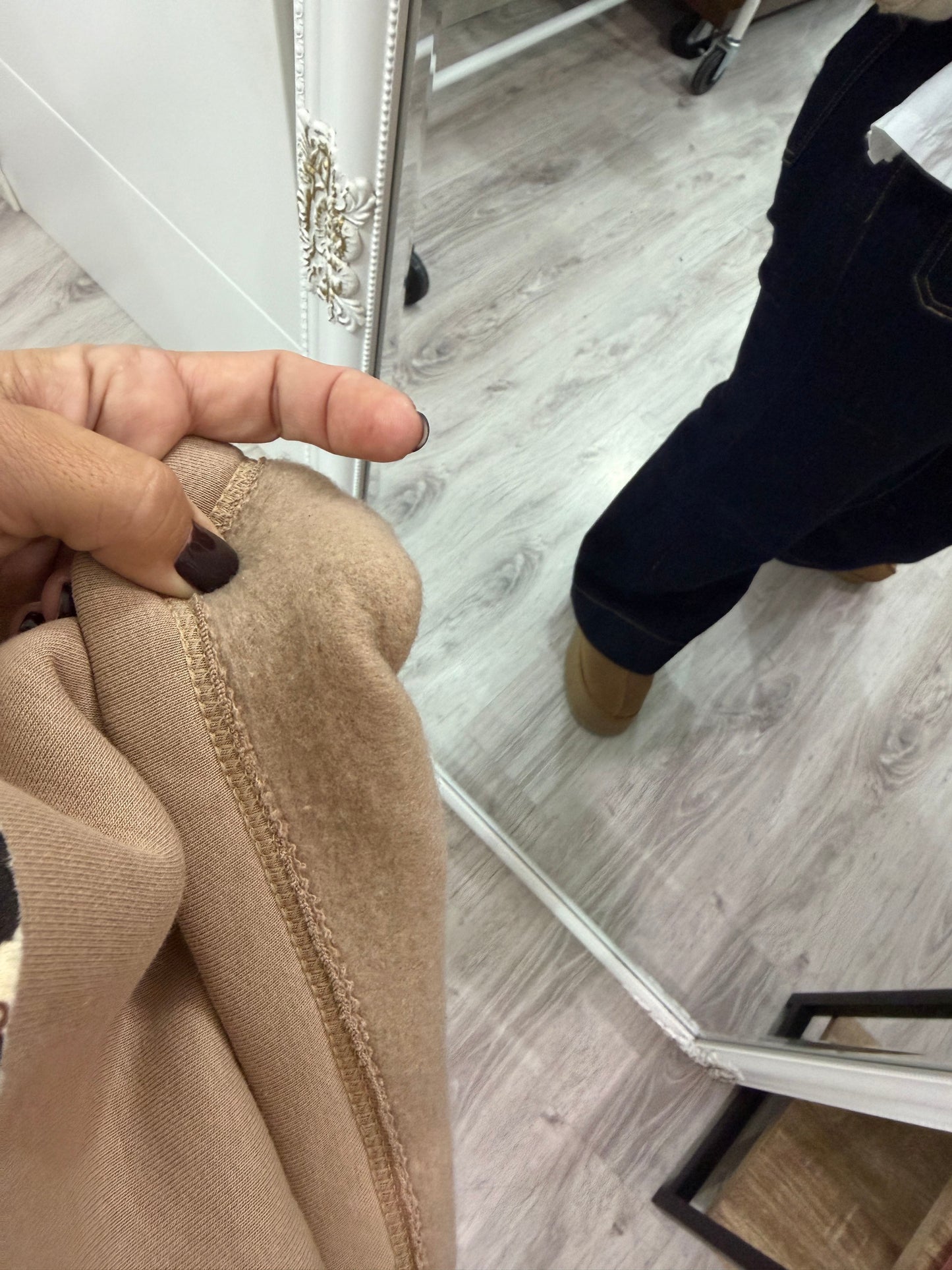 Sudadera Bella afelpada camel