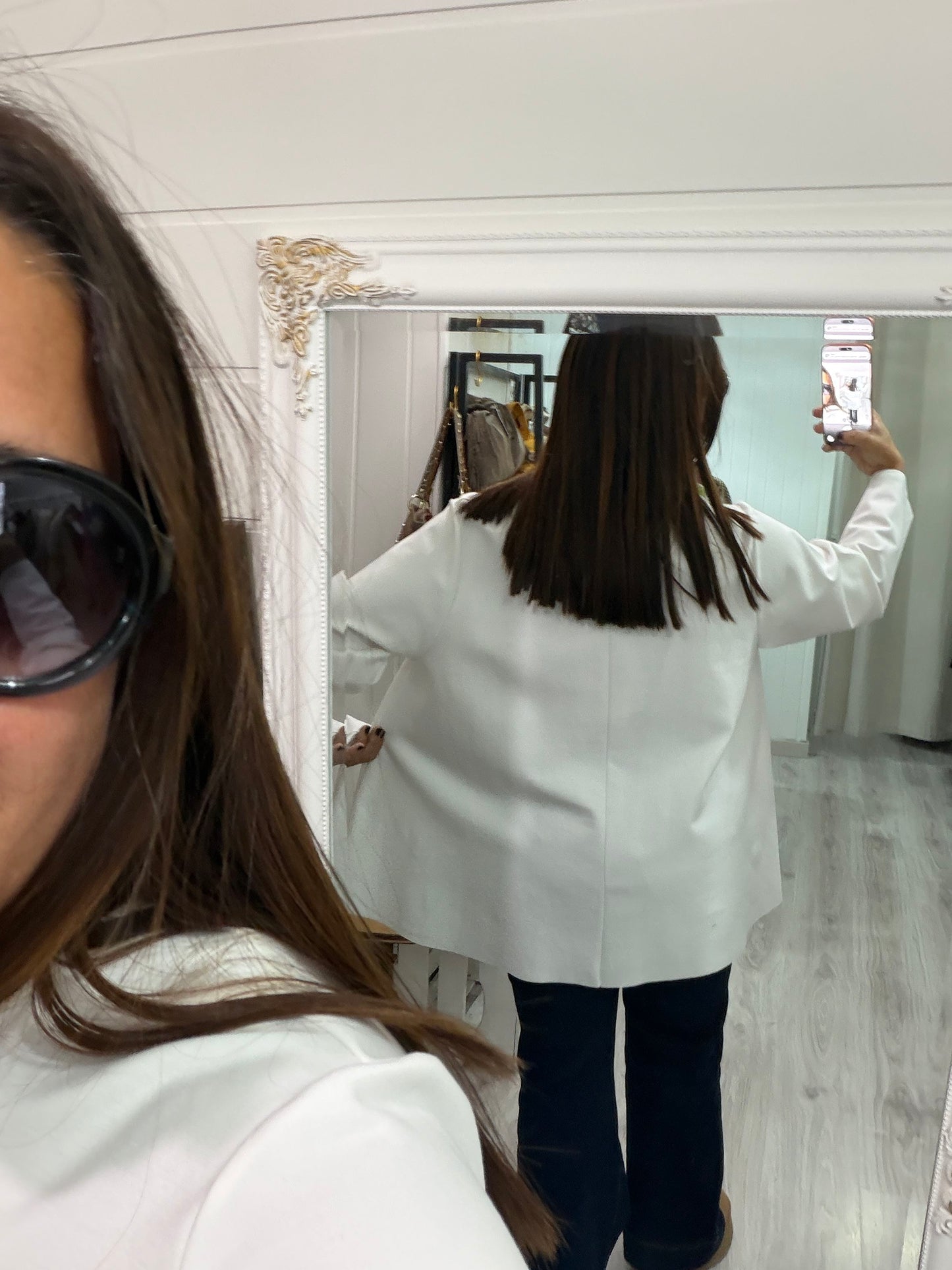 Sudadera Bowie punto roma blanco