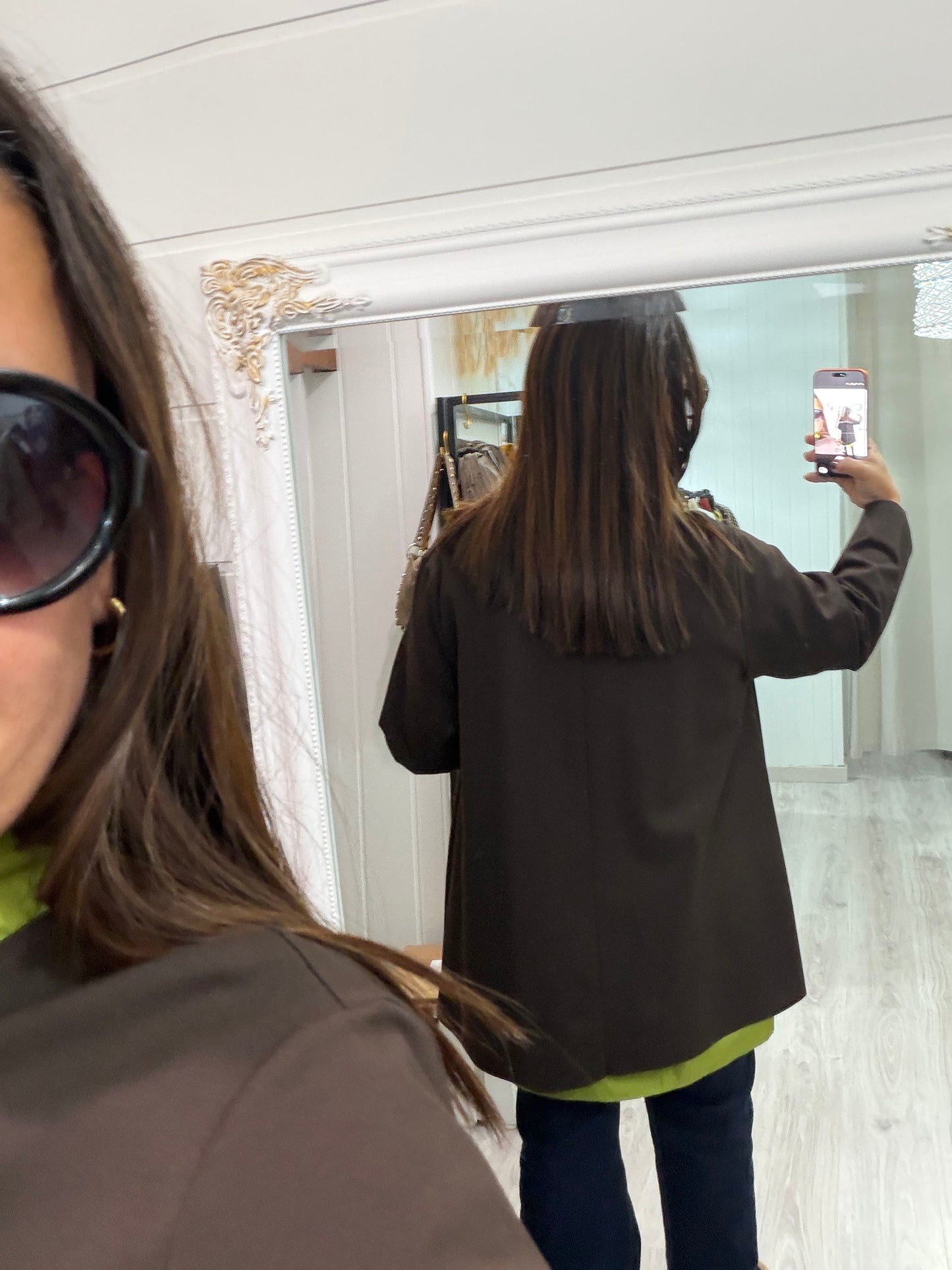 Sudadera Bowie punto roma chocolate